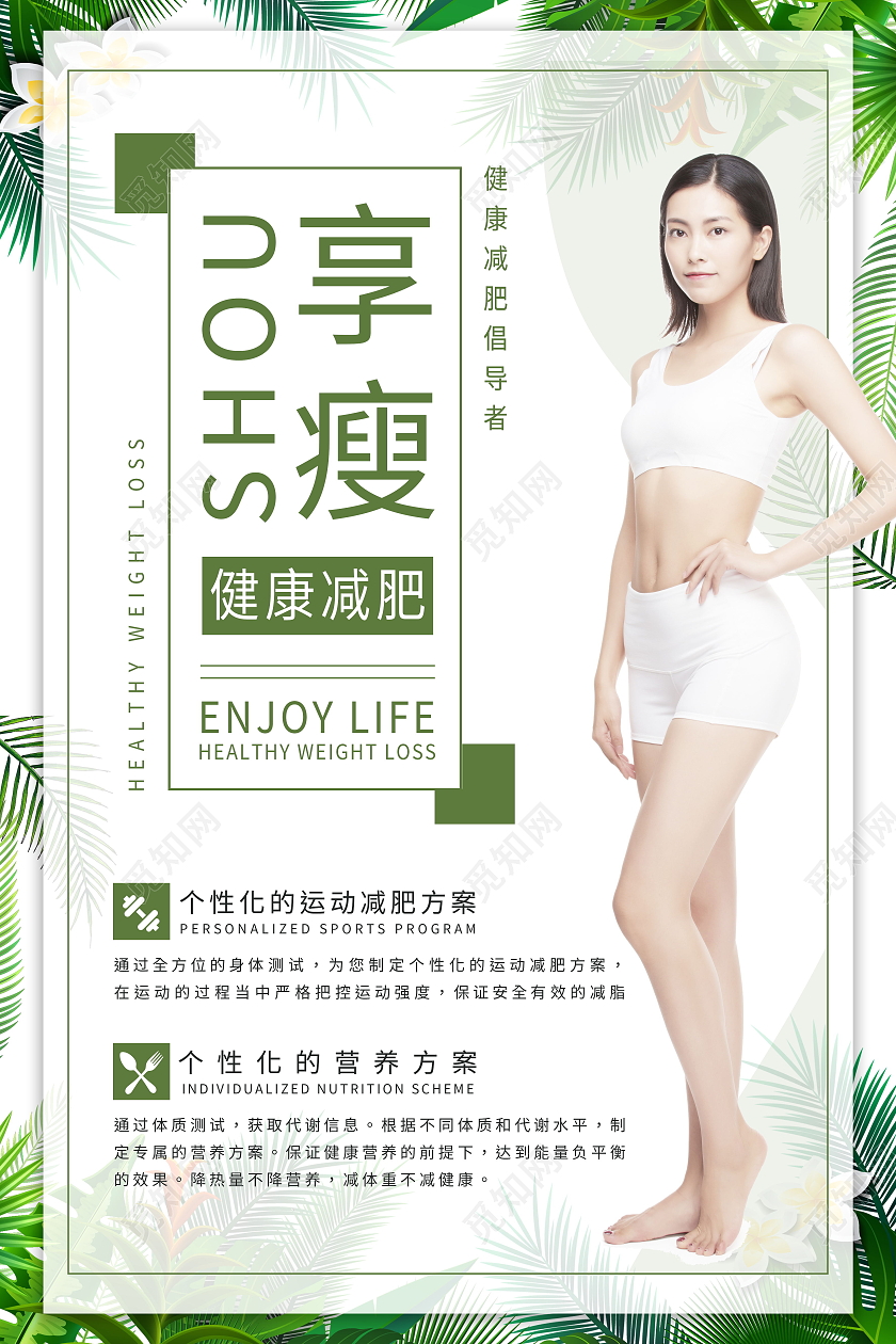 健康减肥瘦身减肥瘦身海报模板设计微信招聘