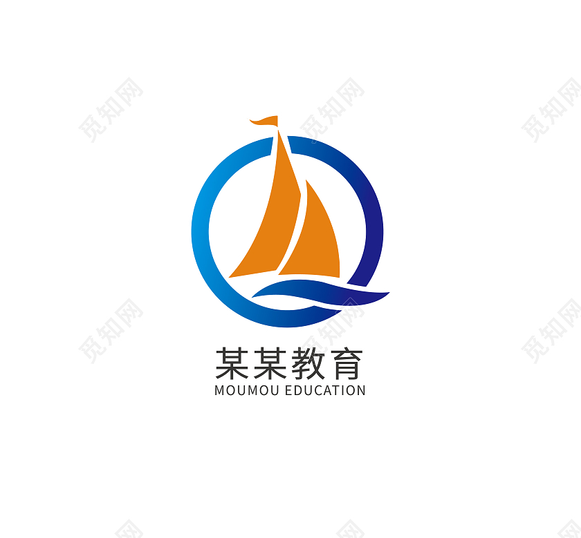 帆船标志logo模板帆船logo设计