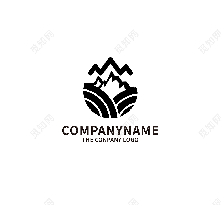 山标志山水LOGO标志标识模板设计山logo