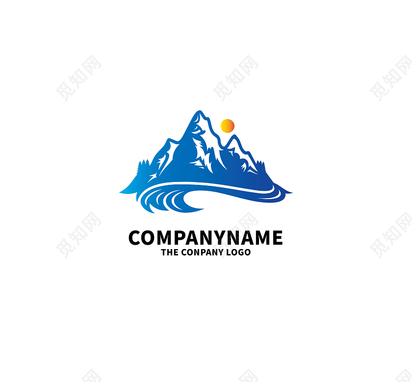 山标志山水LOGO标志标识模板设计山logo
