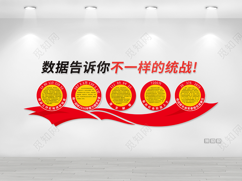 红色绸缎不一样的统战党政党建文化墙统战文化墙