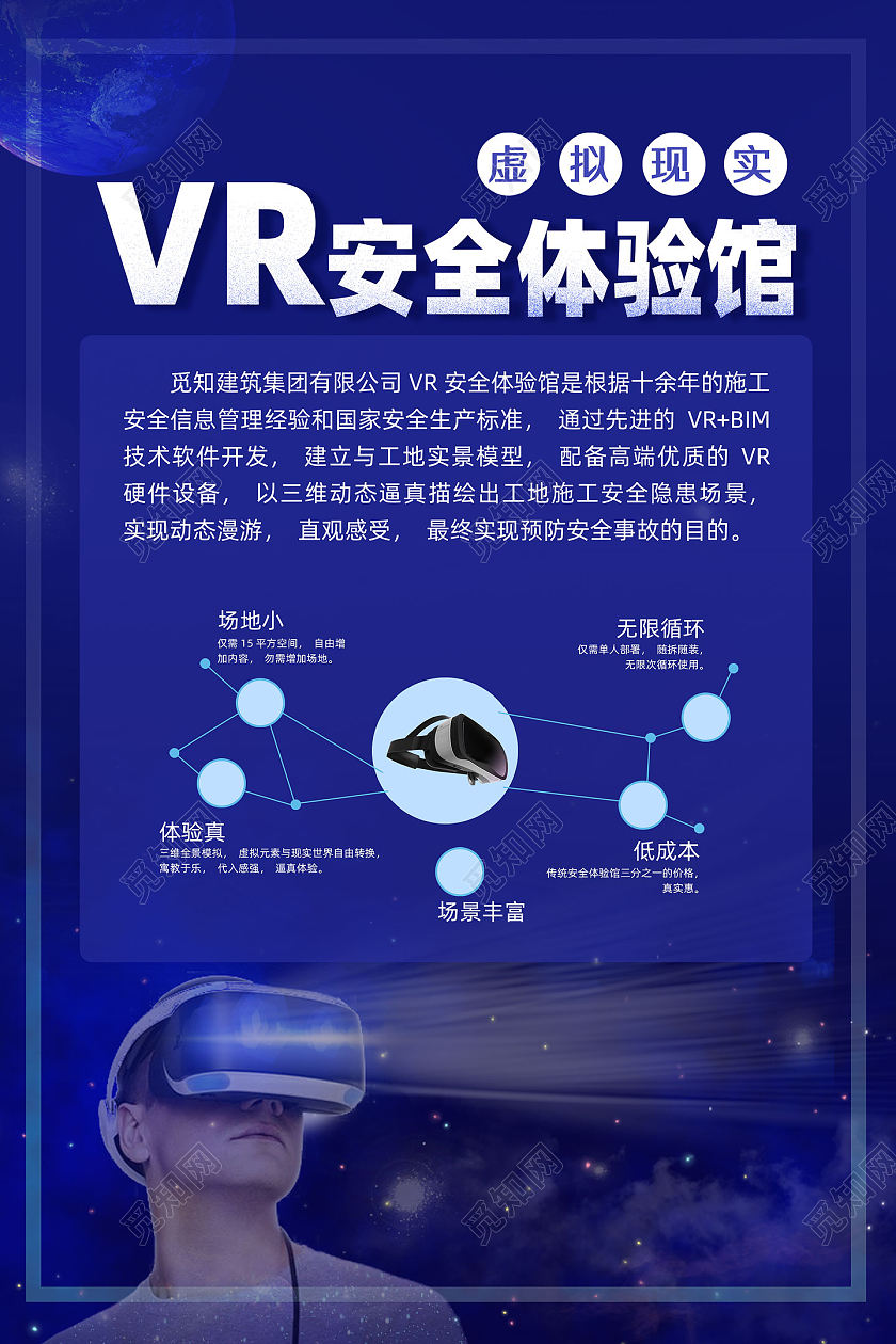 蓝色星空VR安全体验馆vr体验馆海报
