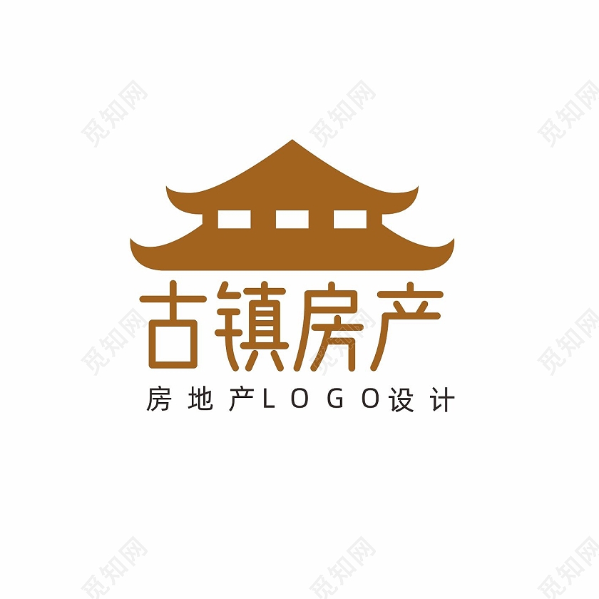 古建筑古镇房产房地产企业品牌logo房地产logo