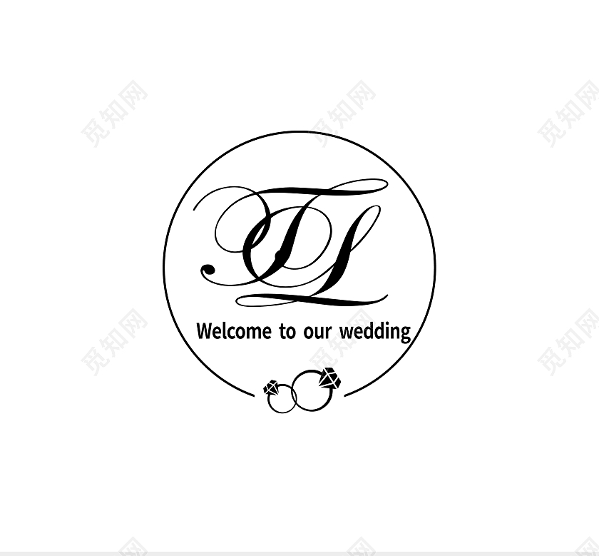 婚庆标志婚庆LOGO标识标志设计logo设计婚礼字母logo