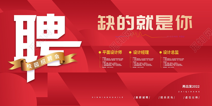 招聘海报人才招聘岗位招聘展板设计