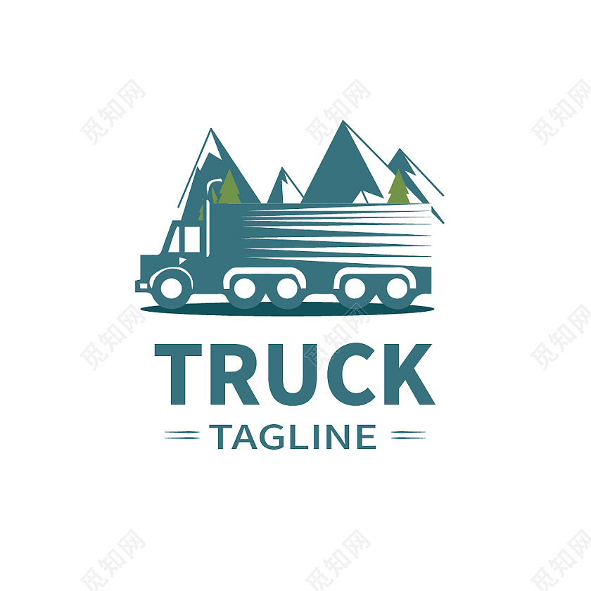 深绿色简约风物流运输logo标识设计物流logo