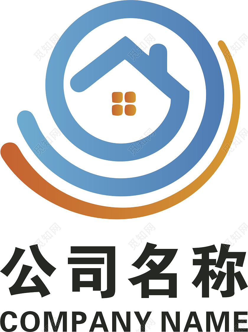房屋logo圆形logo创意logo时尚logo物业logo