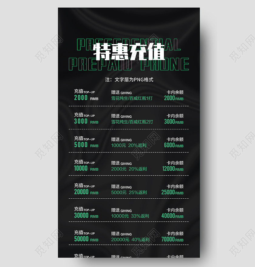 黑色时尚酒吧会员特惠充值促销活动UI手机长图海报酒吧充值