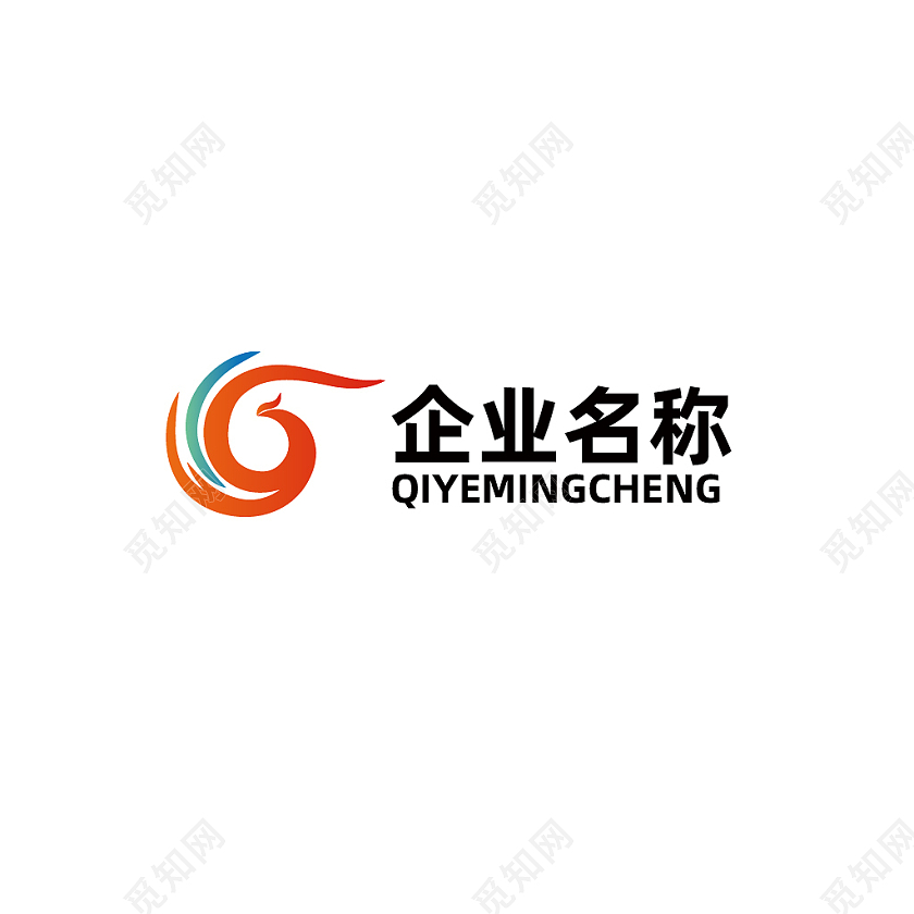 渐变色简约风企业logo设计