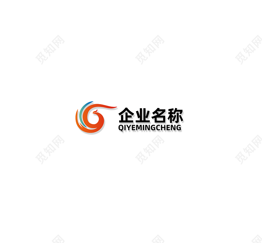 渐变色简约风企业logo设计