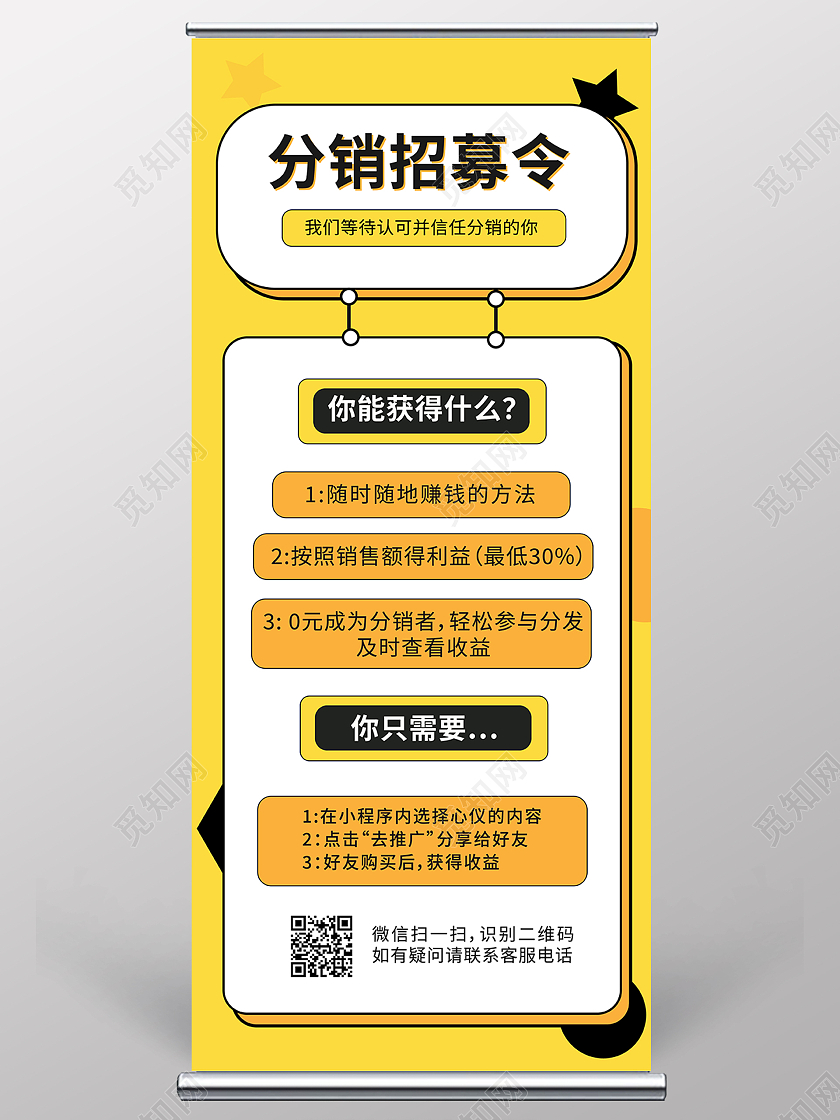 微商分销招募令招聘海报