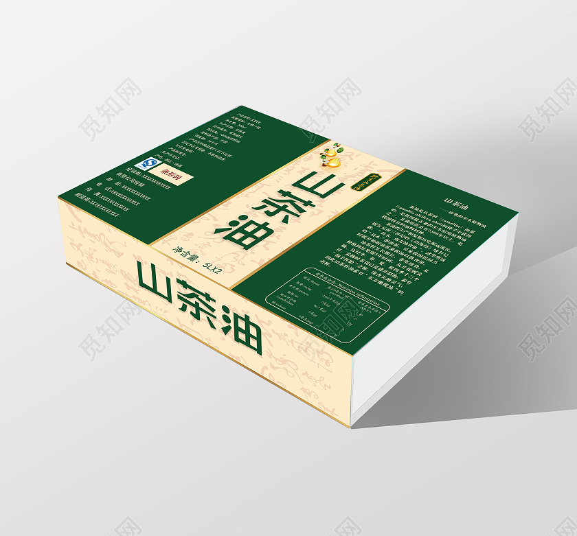 绿色简约山油茶包装山油茶礼品盒山油茶包装包装山茶油包装