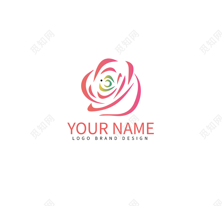 花标志花朵标志logo模板设计花logo