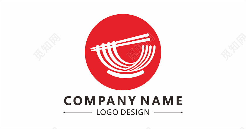 红色logo拉面标志面食logo面条logo