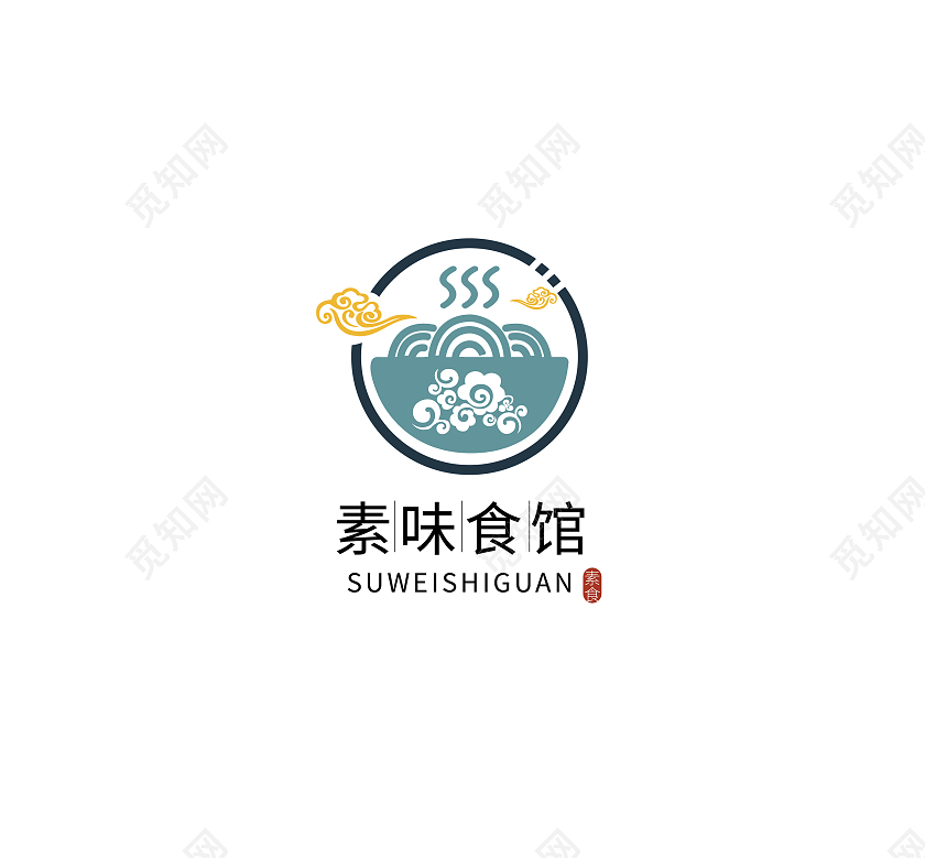面条标志面条LOGO标识标志设计logo设计面条logo