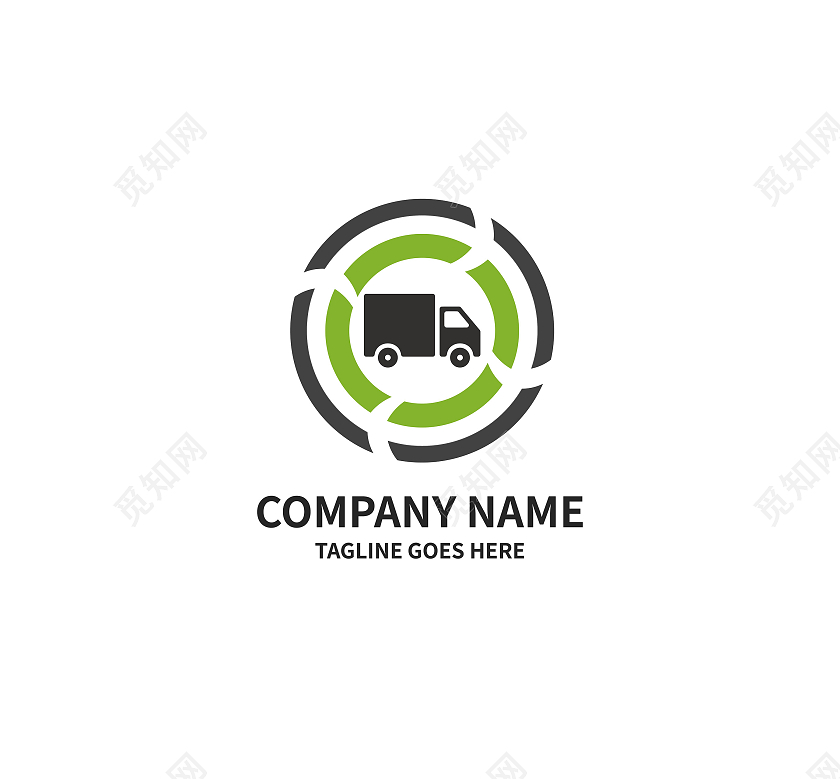 物流运输标志LOGO模板设计货车标志物流logo