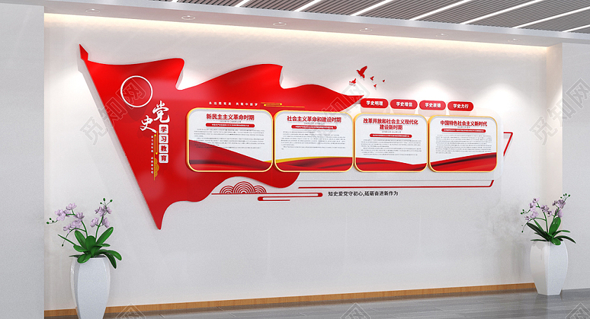 党的光辉历程党史党建文化墙