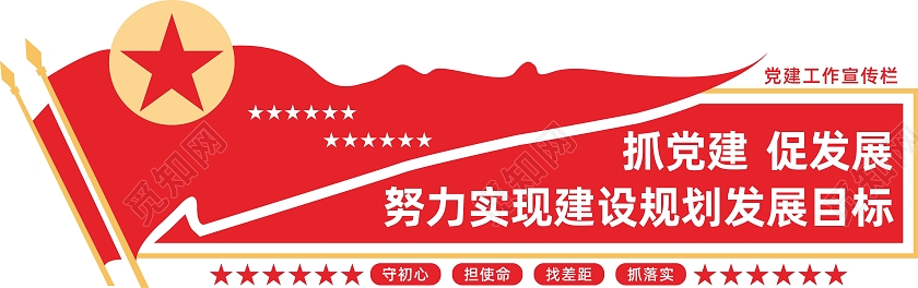 红色简约大气党建党务文化墙宣传文化墙党建红色文化墙
