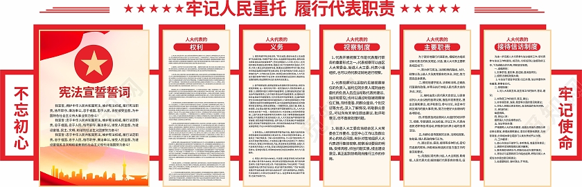 红色简约庄重大气人大代表文化墙人大代表文化墙