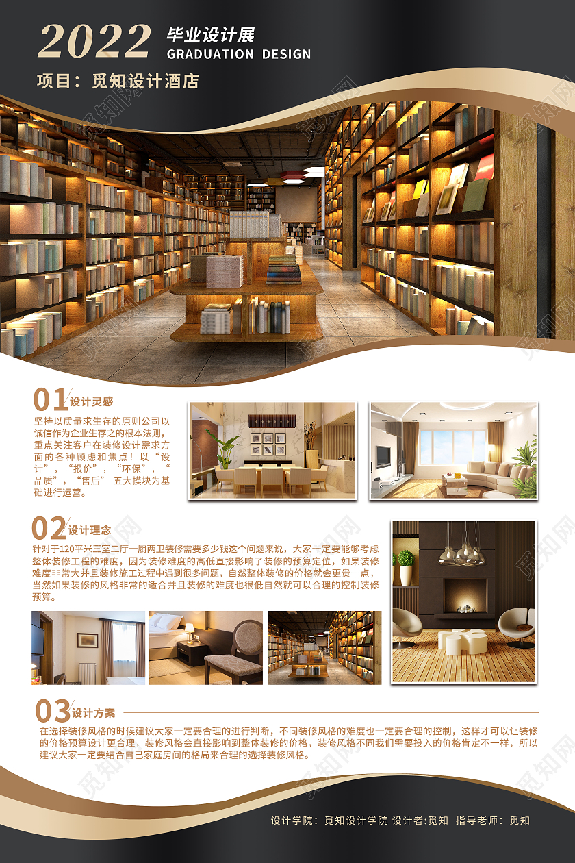 白色简约2022毕业毕业设计展板海报