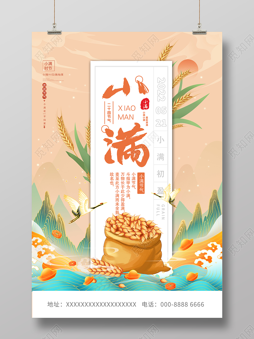 插画2022小满宣传海报