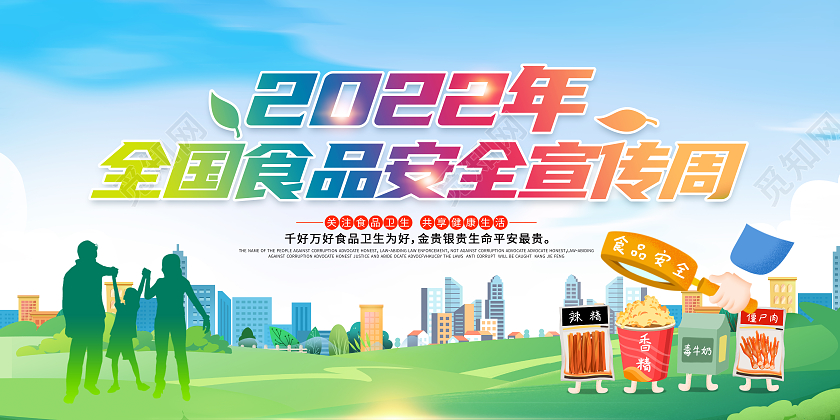 时尚大气2022年食品安全宣传周宣传展板食品安全展板