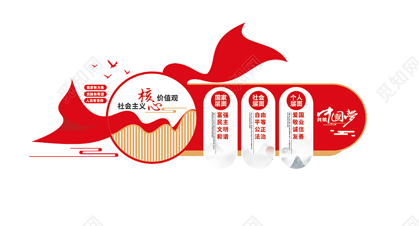 社会主义核心价值观文化墙