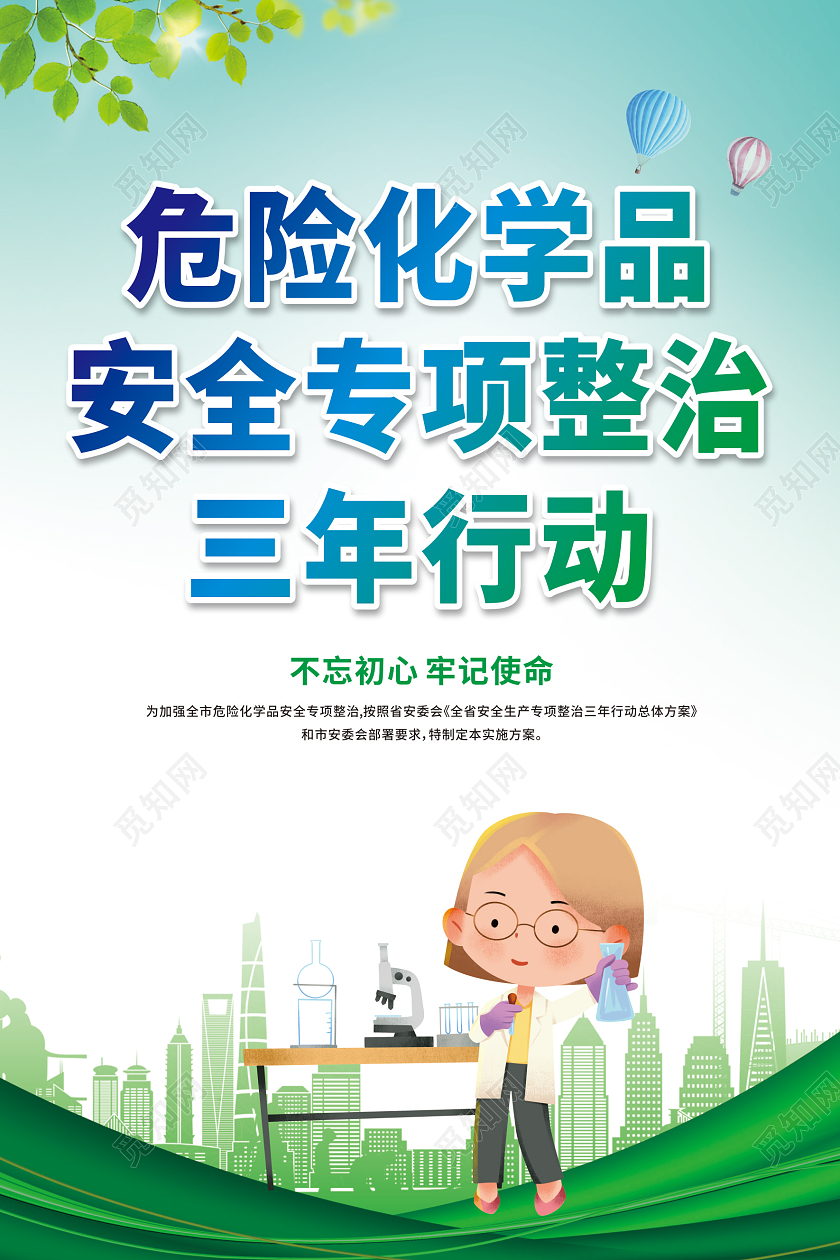 绿色渐变危险化学品安全生产专项整治套图2022年安全生产月