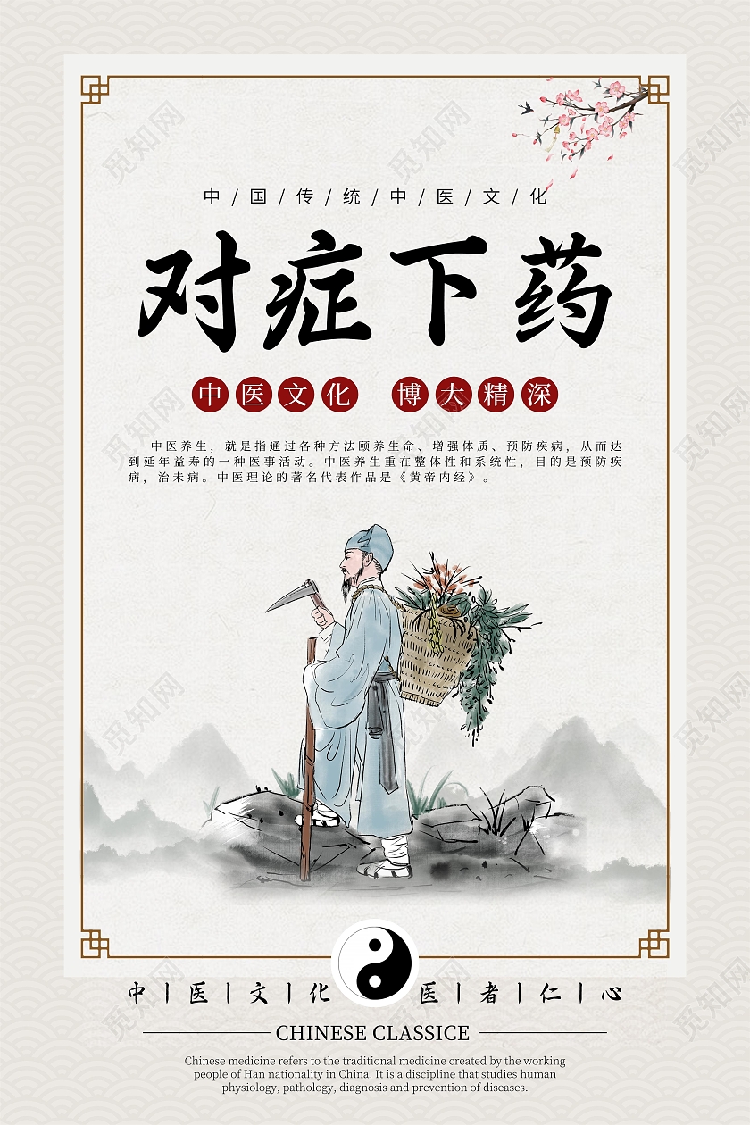 浅色简约大气中医养生12张宣传套图中医文化