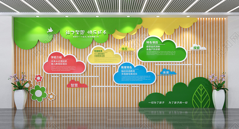 清爽幼儿园文化墙幼稚园文化墙