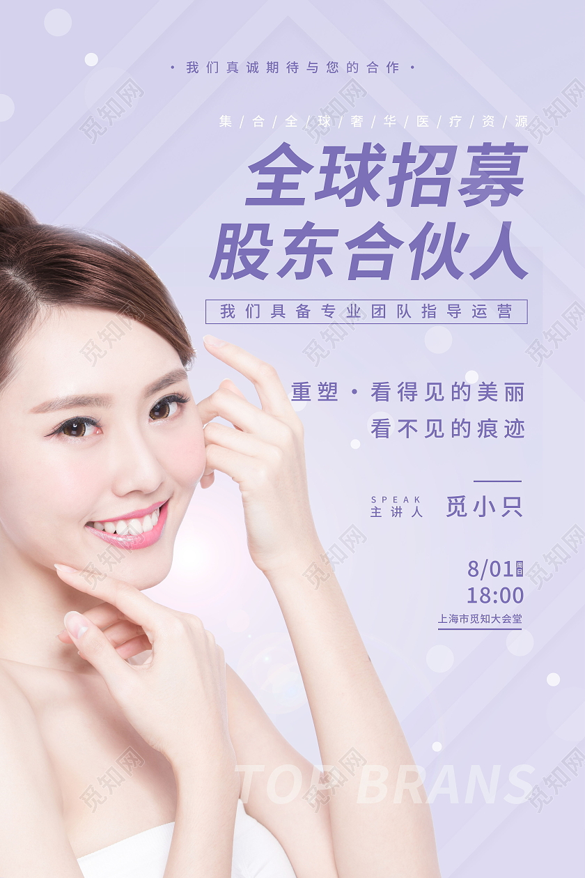 全球招募股东合伙人招商宣传广告海报招商海报