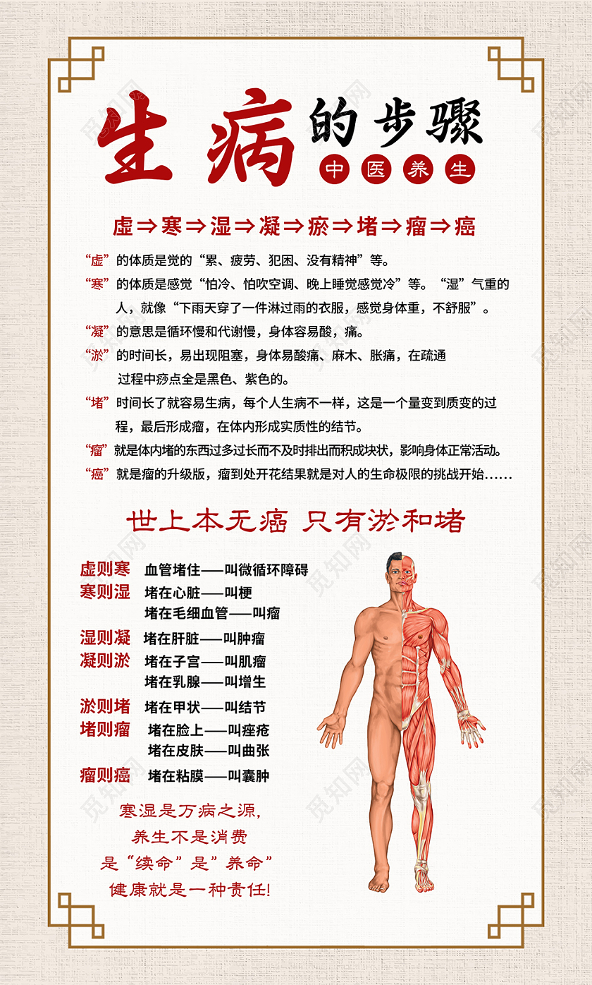 简约大气浅色中医文化针灸刮痧推拿套图中医养生