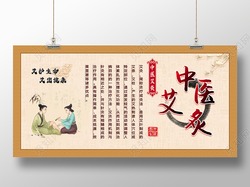 古典风格中医养生宣传展板