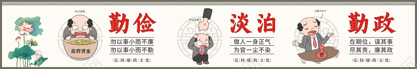 中国风廉政建设廉政文化围挡