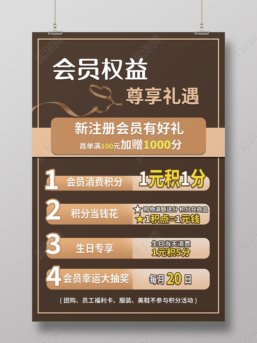 简约大气黑金会员权益升级手机海报会员会员权益海报