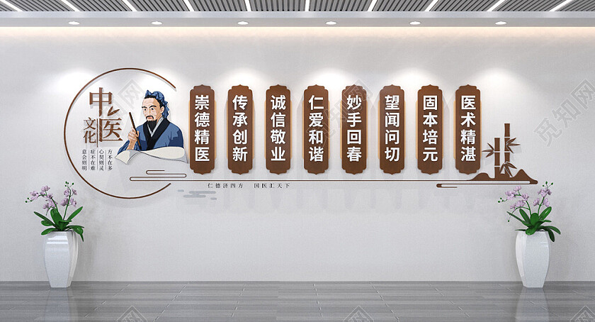 中国风中医院文化墙中医文化墙