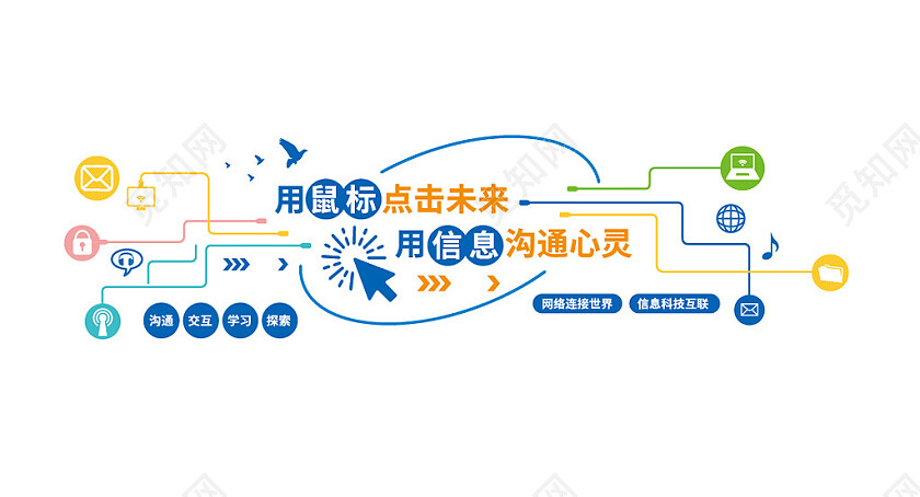 互联网5G电商网络电子阅览室文化墙科技文化墙