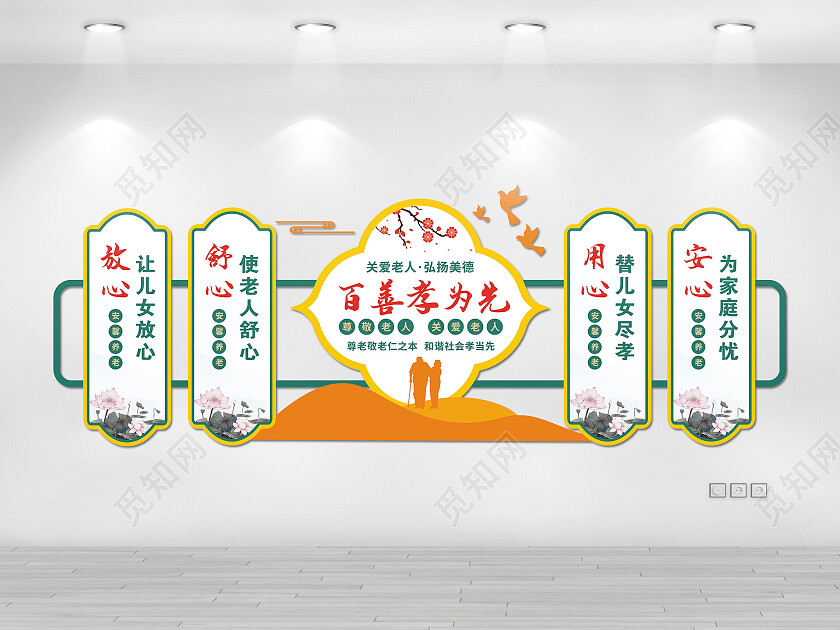 中国传统文化百善孝为先文化墙