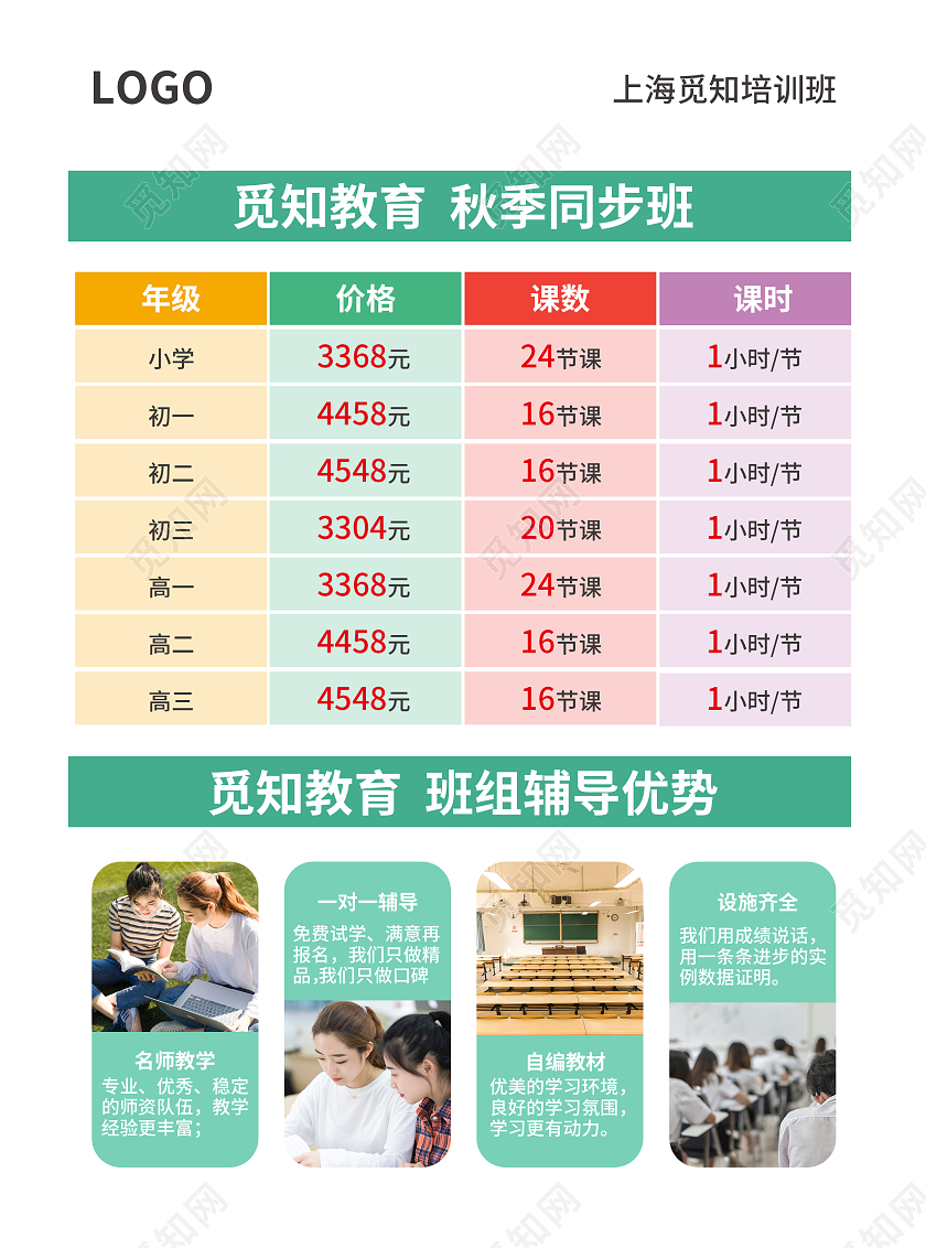 绿色简约大气风赢战新学期开学宣传单