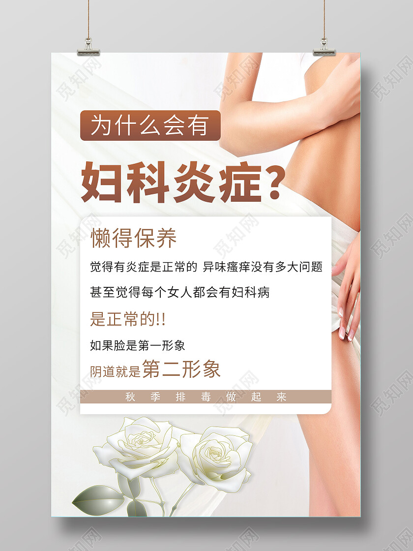 粉色背景为什么会有妇科炎症海报