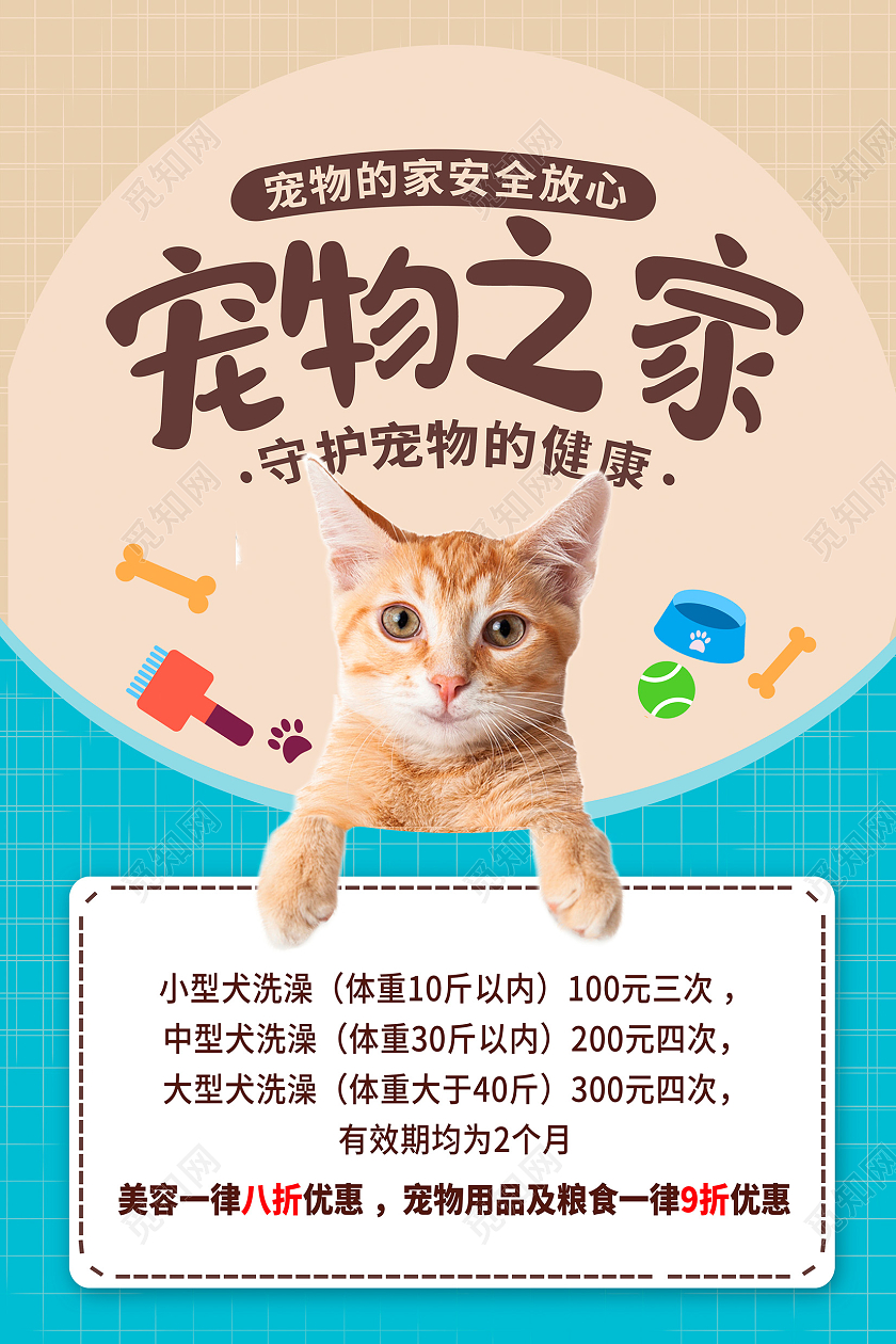 时尚大气萌宠驾到宠物店宣传海报宠物萌宠