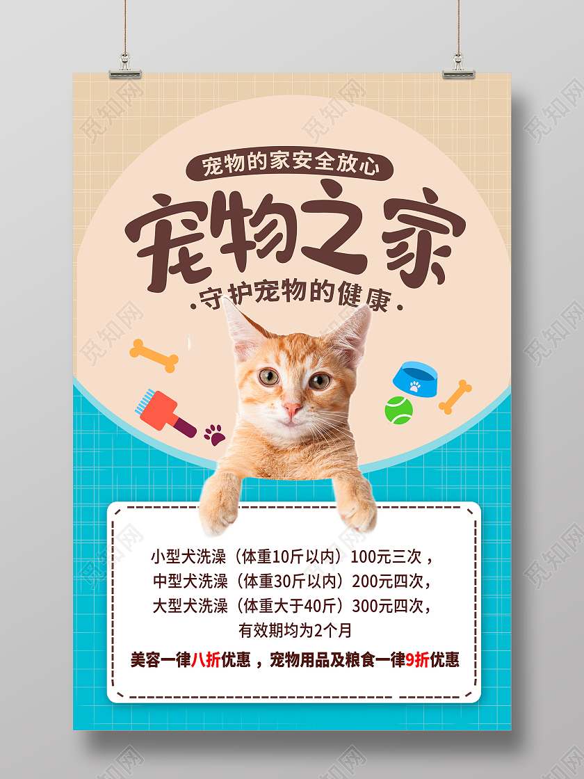 时尚大气萌宠驾到宠物店宣传海报宠物萌宠