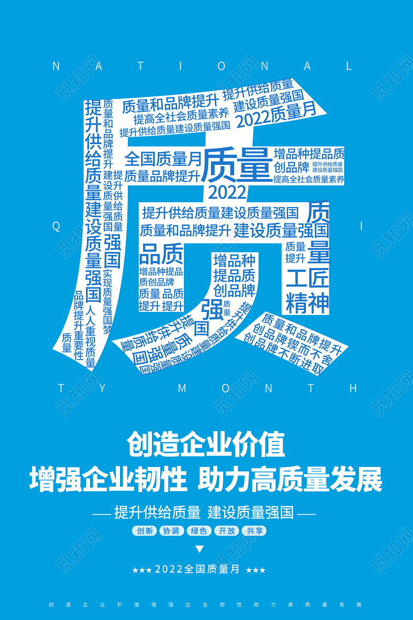 创意2022国家网络安全宣传周海报2022全国质量月