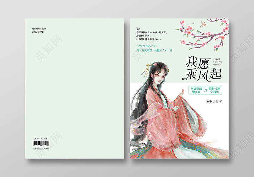 古风言情我愿乘风起小说书籍封面