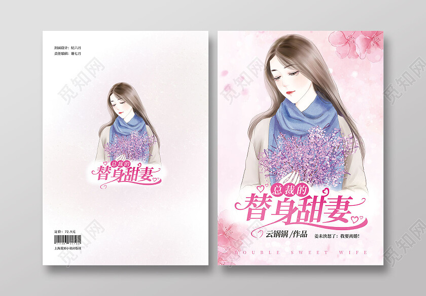 言情小说唯美手绘美女书籍封面设计