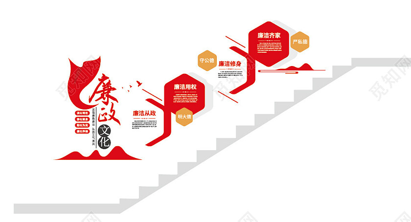 廉政文化墙党建文化墙党建走廊文化墙廉政楼梯文化墙