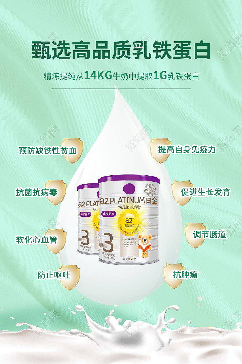 高品质乳铁蛋白奶粉促销海报乳铁蛋白海报