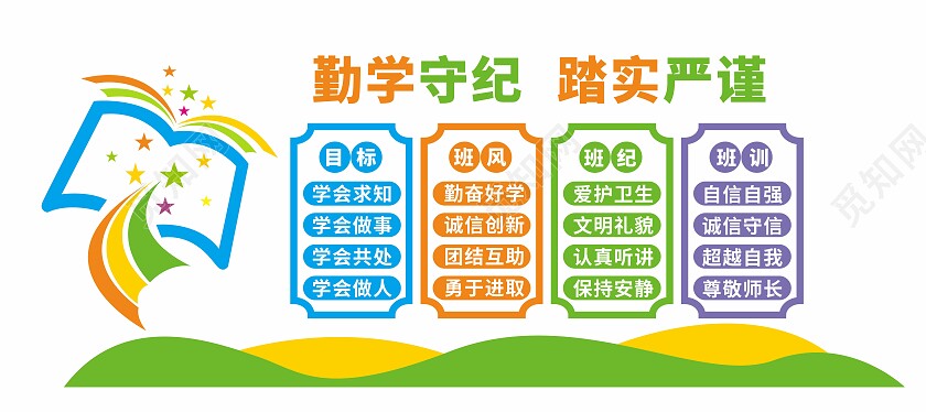 简约大气班级学习文化墙班级文化墙