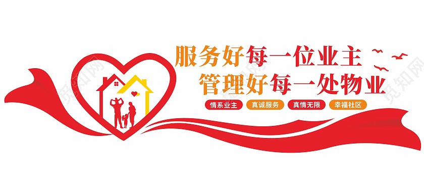 服务好每一位业主文化墙物业
