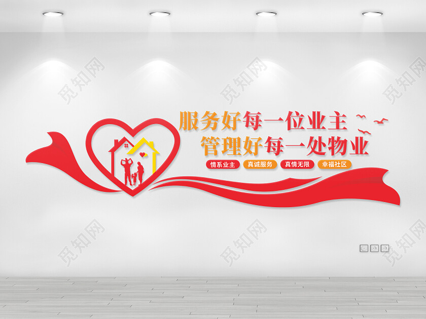 服务好每一位业主文化墙物业